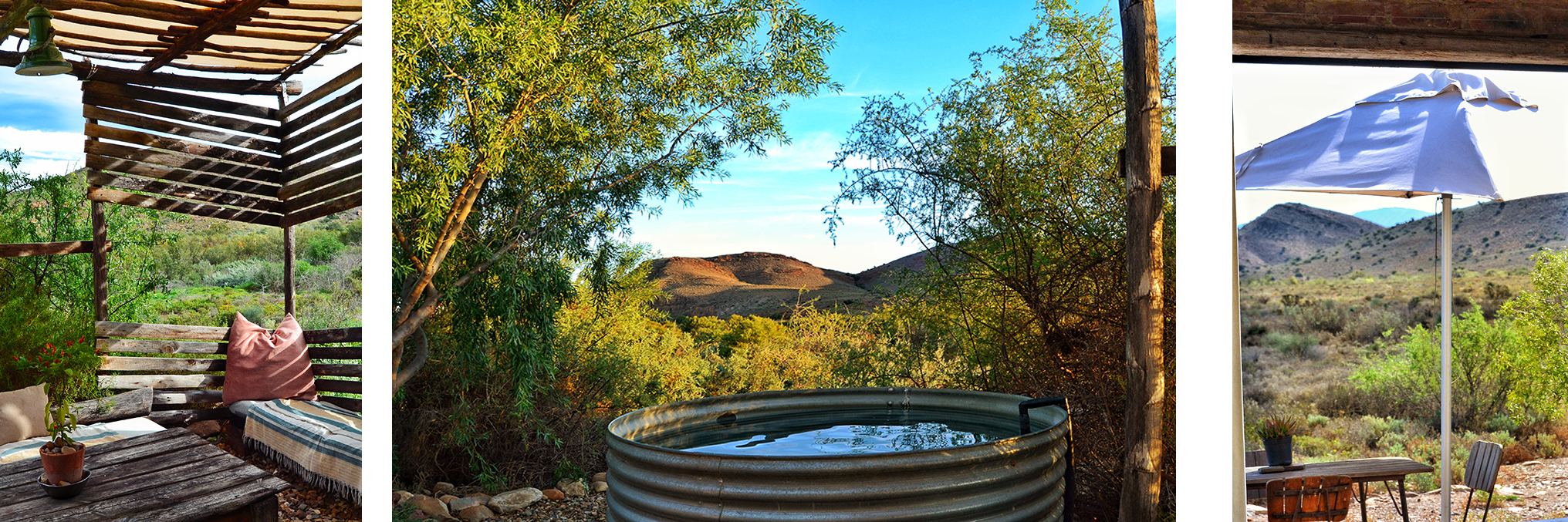 The Studio's sheltered plunge pool with beautiful views of the valley is perfect for cooling down in summer